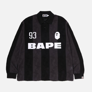 STA STRIPE PATTERN JACQUARD RELAXED FIT - BLACK