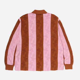 STA STRIPE PATTERN JACQUARD RELAXED FIT - BEIGE
