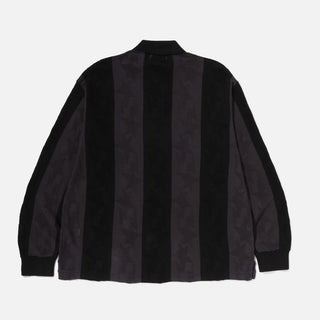 STA STRIPE PATTERN JACQUARD RELAXED FIT - BLACK