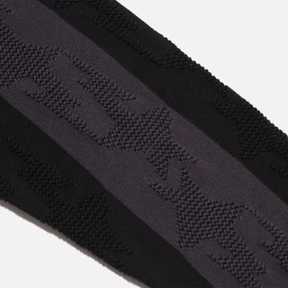STA STRIPE PATTERN JACQUARD RELAXED FIT - BLACK