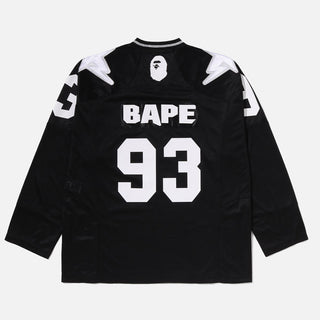 LINE CAMO MULTI LOGO CROPPED FIT FOOTBALL JERSEY - BLACK
