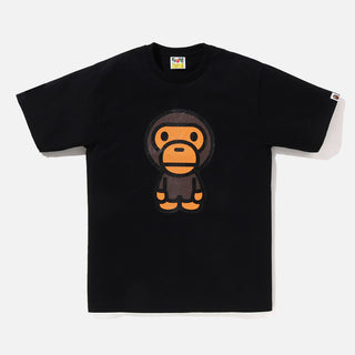 GLITTER BIG BABY MILO TEE - BLACK