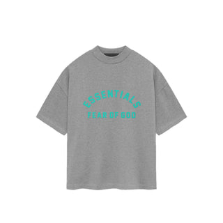 ESSENTIALS CREWNECK T-SHIRT - DARK HEATHER OATMEAL