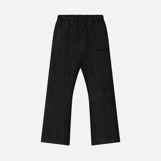 SUEDE FLEECE FLARE PANT - VINTAGE BLACK