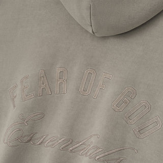 EMBROIDERED CLASSIC FULL ZIP HOODIE - SMOKE GREY