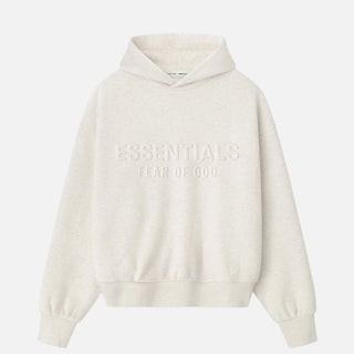 EMBOSSED ESSENTIALS CLASSIC HOODIE - OATMEAL HEATHER