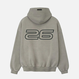 HEAVY FLEECE 90'S HOODIE - SMOKE GREY