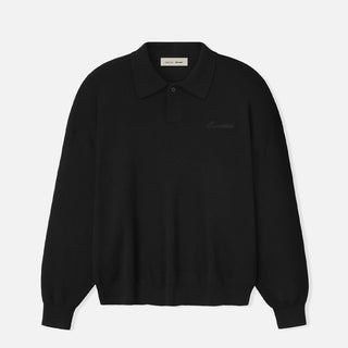 SIGNATURE 90S KNIT POLO - VINTAGE BLACK