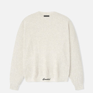 SIGNATURE WAFFLE 90S CREWNECK SWEATER - OATMEAL HEATHER