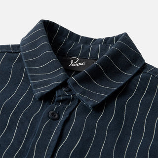 MEANDERING LINES SHIRT - NAVY BLUE