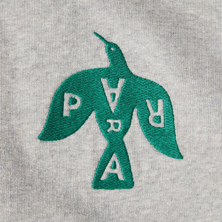 CROW LOGO HOODED SWEATSHIRT - HEATHER GREY