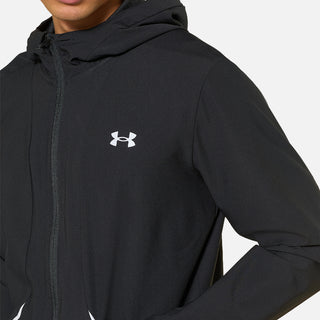 UA UNSTOPPABLE WOVEN JACKET - BLACK / SILVER REFLECTIVE