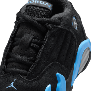 JORDAN 14 RETRO (TD) "BLACK / UNIVERSITY BLUE"