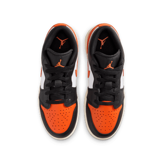 AIR JORDAN 1 LOW (GS) - BLACK / STARFISH / WHITE