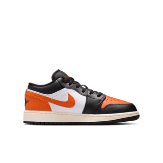 AIR JORDAN 1 LOW (GS) - BLACK / STARFISH / WHITE