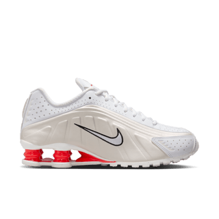 WMNS SHOX R4 - WHITE / PHANTOM / PICANTE RED