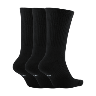 EVERYDAY CREW BASKETBALL SOCKS (3 PACK) - BLACK