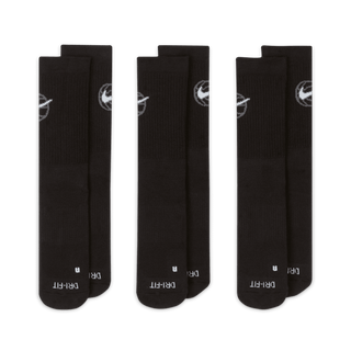EVERYDAY CREW BASKETBALL SOCKS (3 PACK) - BLACK