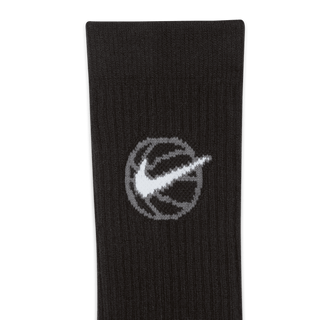 EVERYDAY CREW BASKETBALL SOCKS (3 PACK) - BLACK