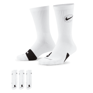 EVERYDAY CREW BASKETBALL SOCKS (3 PACK) - WHITE
