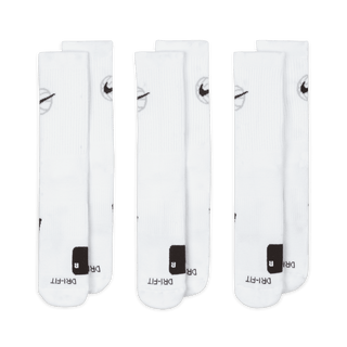 EVERYDAY CREW BASKETBALL SOCKS (3 PACK) - WHITE