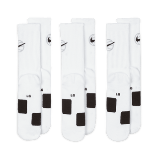EVERYDAY CREW BASKETBALL SOCKS (3 PACK) - WHITE