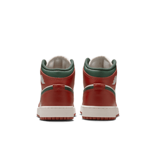 AIR JORDAN 1 MID (GS) - SAIL / REDSTONE / MIDNIGHT GREEN