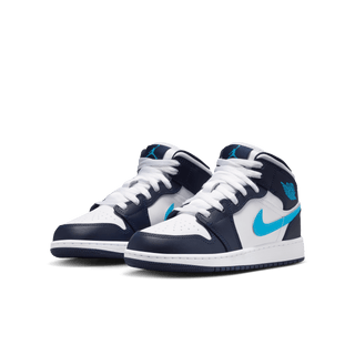 AIR JORDAN 1 MID (GS) - OBSIDIAN / DARK POWDER BLUE