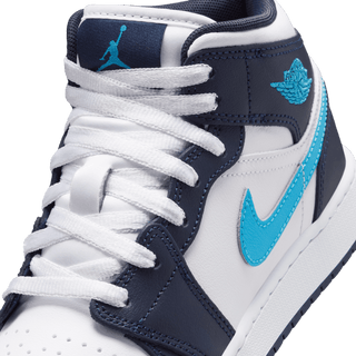 AIR JORDAN 1 MID (GS) - OBSIDIAN / DARK POWDER BLUE