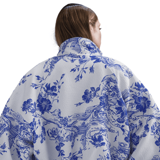 WMNS OVERSIZED JACQUARD TRACKSUIT JACKET - WHITE / HYPER ROYAL