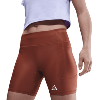 WMNS ACG DRI-FIT ADV MID-RISE 6" TREE FROG SHORTS - CINNAMON