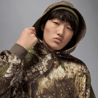 JORDAN BROOKLYN FLEECE REALTREE HOODIE - MEDIUM OLIVE / SAIL