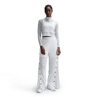 WMNS KOBE DETAILS LS CROP TOP - WHITE