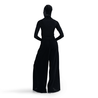 WMNS KOBE DETAILS PLEATED PANTS - BLACK