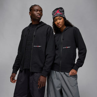 AWAKE NY X JORDAN FULL-ZIP HOODIE "BORO" - BLACK