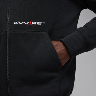 AWAKE NY X JORDAN FULL-ZIP HOODIE "BORO" - BLACK