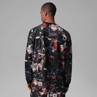 JORDAN FLIGHT PRINTED L/S JERSEY - BLACK / MULTI
