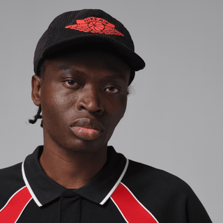 JORDAN FLIGHT CLUB POLO JERSEY - BLACK / UNIVERSITY RED