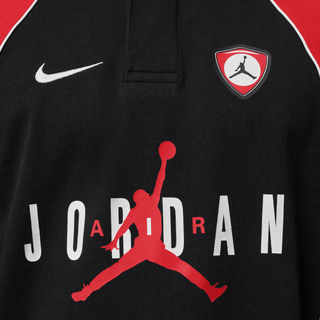 JORDAN FLIGHT CLUB POLO JERSEY - BLACK / UNIVERSITY RED