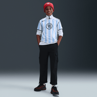 KIDS TOTAL 90 DRI-FIT SOCCER JERSEY - PSYCHIC BLUE / WHITE