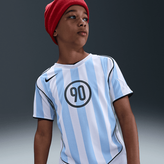 KIDS TOTAL 90 DRI-FIT SOCCER JERSEY - PSYCHIC BLUE / WHITE