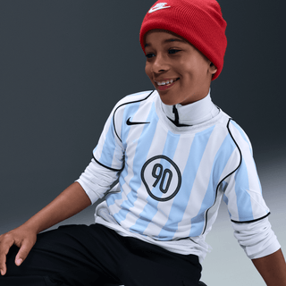 KIDS TOTAL 90 DRI-FIT SOCCER JERSEY - PSYCHIC BLUE / WHITE