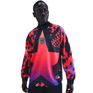 USA NATIONAL TEAM GOALKEEPER JERSEY LOOSE FIT - BLACK / BRIGHT CRIMSON