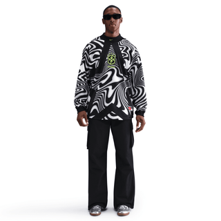 BRAZIL NATIONAL TEAM GOALKEEPER JERSEY LOOSE FIT - BLACK / WHITE