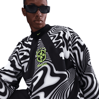 BRAZIL NATIONAL TEAM GOALKEEPER JERSEY LOOSE FIT - BLACK / WHITE