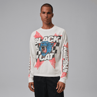 MJ BLACK CAT L/S TEE - IVORY