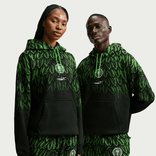 NIGERIA X SLAWN X NIKE "X2" FLEECE HOODIE - BLACK / POISON GREEN