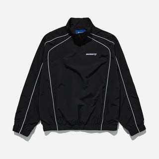 QUARTER ZIP TRACK JACKET - BLACK