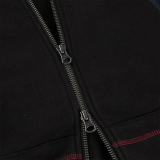 COURT ZIP HOODIE - BLACK / MULTI