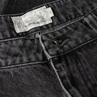 BAGGY DENIM PANTS - KNOWMATIC BLACK